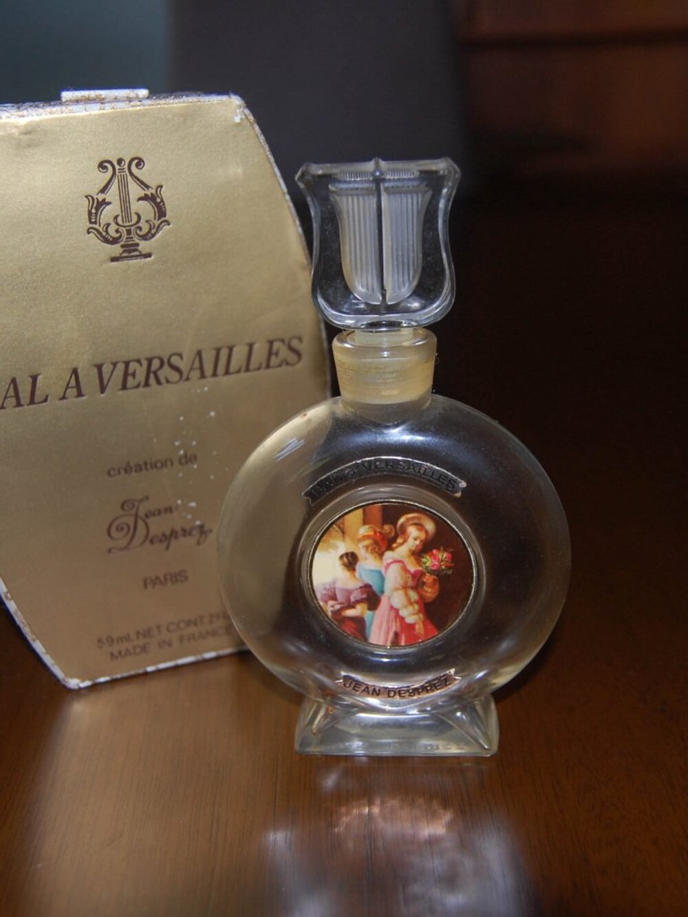 Vintage Jean Desprez Bal A Versailles 2 oz Empty Bottle in Display Box
